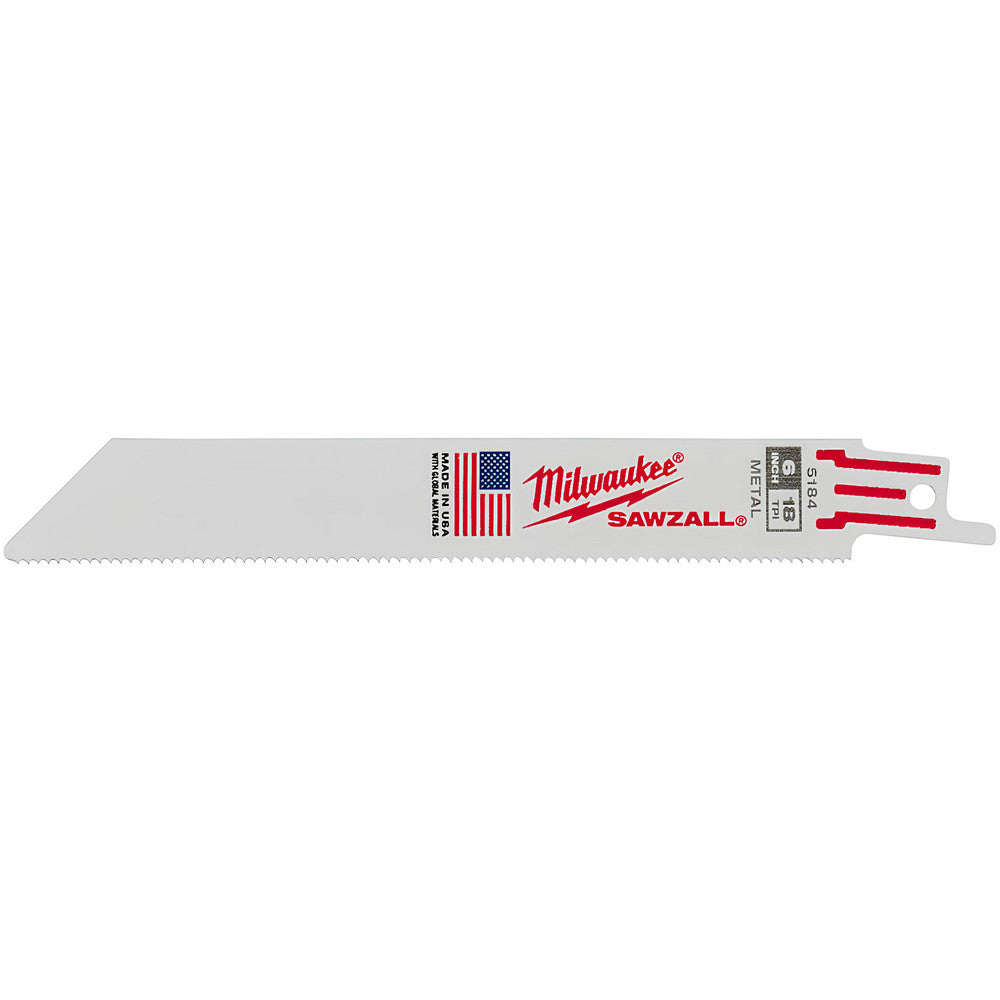 Milwaukee Tool 48-00-8184 Reciprocating Saw Blade 6" Long, Steel