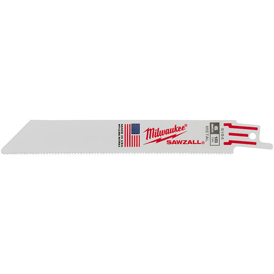 Milwaukee Tool 48-00-8184 Reciprocating Saw Blade 6" Long, Steel