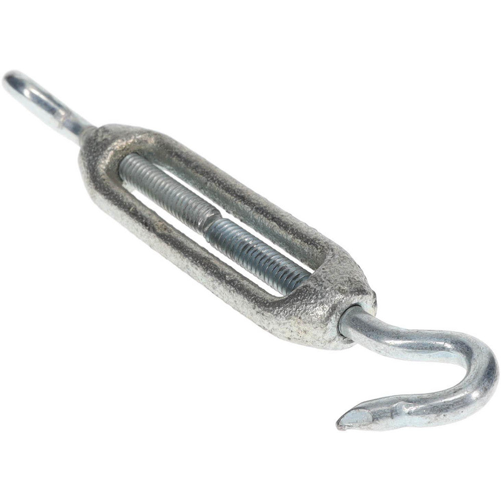 Chicago Hardware & Fixture 05237-5 68 (Hook) & 74 (Eye) Lb Load Limit, 1/4" Thread Dia, 2-1/4" Take Up, Malleable Iron Hook & Eye Turnbuckle