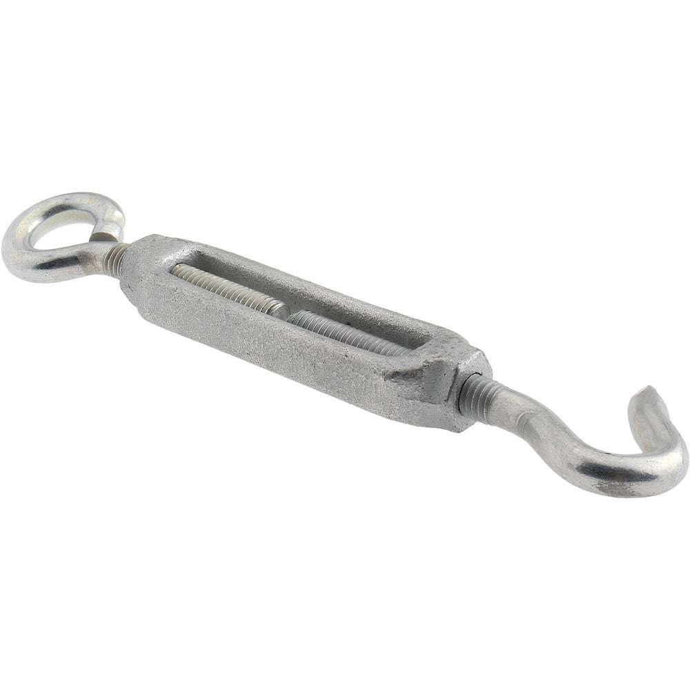 Chicago Hardware & Fixture 05243-6 144 (Eye) & 174 (Hook) Lb Load Limit, 3/8" Thread Dia, 2-7/8" Take Up, Malleable Iron Hook & Eye Turnbuckle