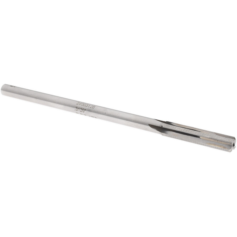 Rock River Tool Inc. 24003120 Chucking Reamer 0.3120" Dia, 6" OAL, 1-1/2" Flute Length, Straight Flute, Straight-Cylindrical Shank, Carbide-Tipped