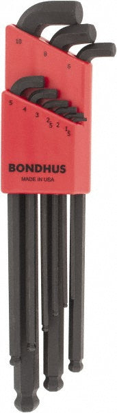 Bondhus 16599 9 Piece L-Key Ball End Hex Key Set