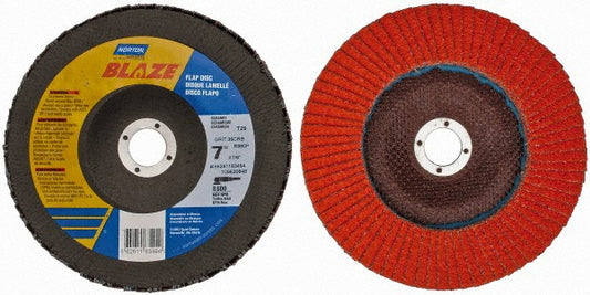 Norton 66261183494 Flap Disc 7/8" Hole, 36 Grit, Ceramic, Type 29