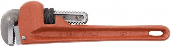 Stanley 87-622 Straight Pipe Wrench 10" OAL, Cast Iron