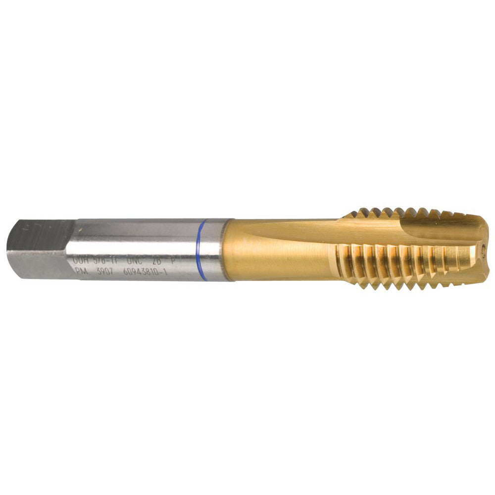 Guhring 9039960028450 Spiral Point Tap #4-40 UNC, 3 Flutes, Plug Chamfer, 3B Class of Fit, HSS-E-PM, TiN Coated