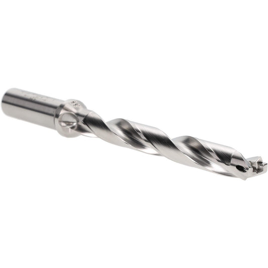 Iscar 3203212 Replaceable-Tip Drill 0.532 to 0.548" Dia, 4-1/4" Max Depth, 0.63" Weldon Flat Shank