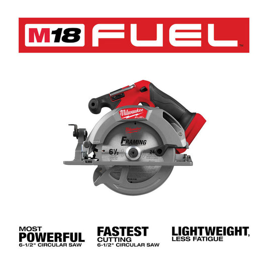 Milwaukee Tool 2833-20 Cordless Circular Saws Voltage 18V  Blade Diameter Compatibility (Inch) 6-1/2  Battery Included No  Battery Chemistry Lithium-ion  Maximum Speed 6000 RPM  Speed (RPM) 6000
