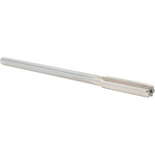 Alvord Polk 10734 Chucking Reamer 0.3930" Dia, 7" OAL, 1-3/4" Flute Length, Straight Flute, Straight-Cylindrical Shank, HSS