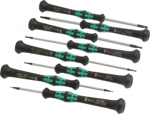 Wera 05345274001 8 Piece, 0.028 to 7/64" Hex Driver Set