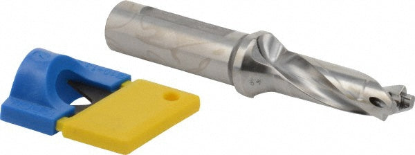 Iscar 3202446 Replaceable-Tip Drill 0.512 to 0.528" Dia, 1.53" Max Depth, 5/8" Weldon Flat Shank