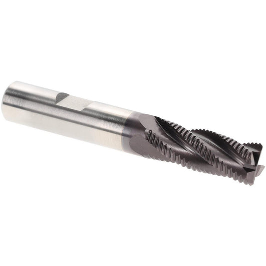 Hertel 84213578 Roughing End Mill 1/2" Dia, 4 Flute, Fine Pitch, Single End, Cobalt