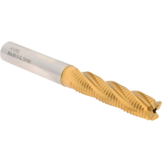 Hertel 84213941 Roughing End Mill 3/8" Dia, 4 Flute, Fine Pitch, Single End, Cobalt