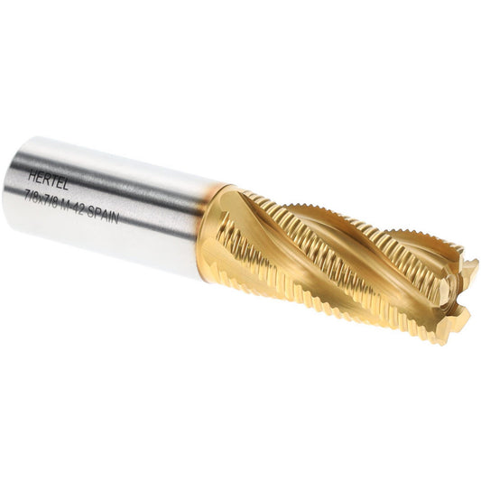 Hertel 84213966 Roughing End Mill 7/8" Dia, 5 Flute, Fine Pitch, Single End, Cobalt