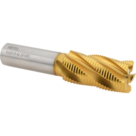 Hertel 84213974 Roughing End Mill 1" Dia, 5 Flute, Fine Pitch, Single End, Cobalt