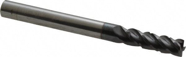 ProMax 191-11214 Roughing & Finishing End Mill 3/16" Dia, 4 Flutes, 0.01" Corner Radius, Corner Radius End, Chipbreaker, Solid Carbide
