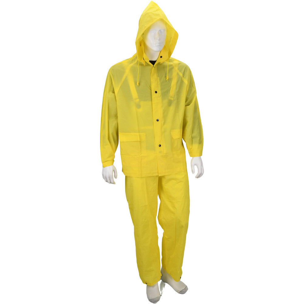 PRO-SAFE P20M3PAX2 Rain Suit with Pants Size 2X-Large, Non-Hazardous Protection, Yellow, PVC