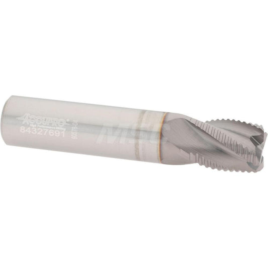 Accupro 2500074 Roughing End Mill 1/2" Dia, 4 Flutes, Single End, Solid Carbide