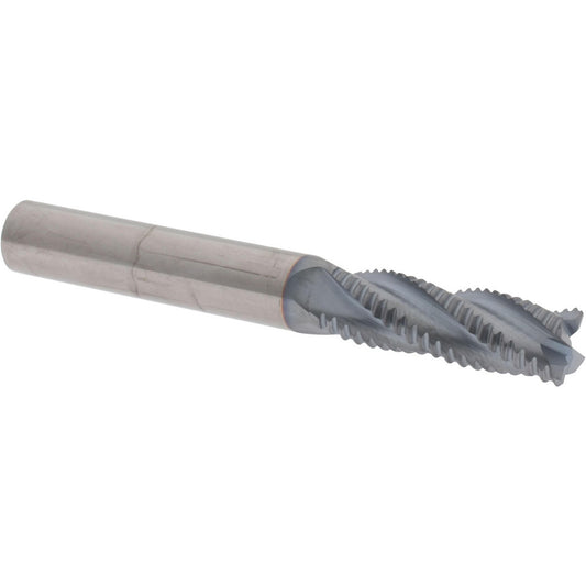 Accupro 2500075 Roughing End Mill 3/8" Dia, 4 Flutes, Single End, Solid Carbide