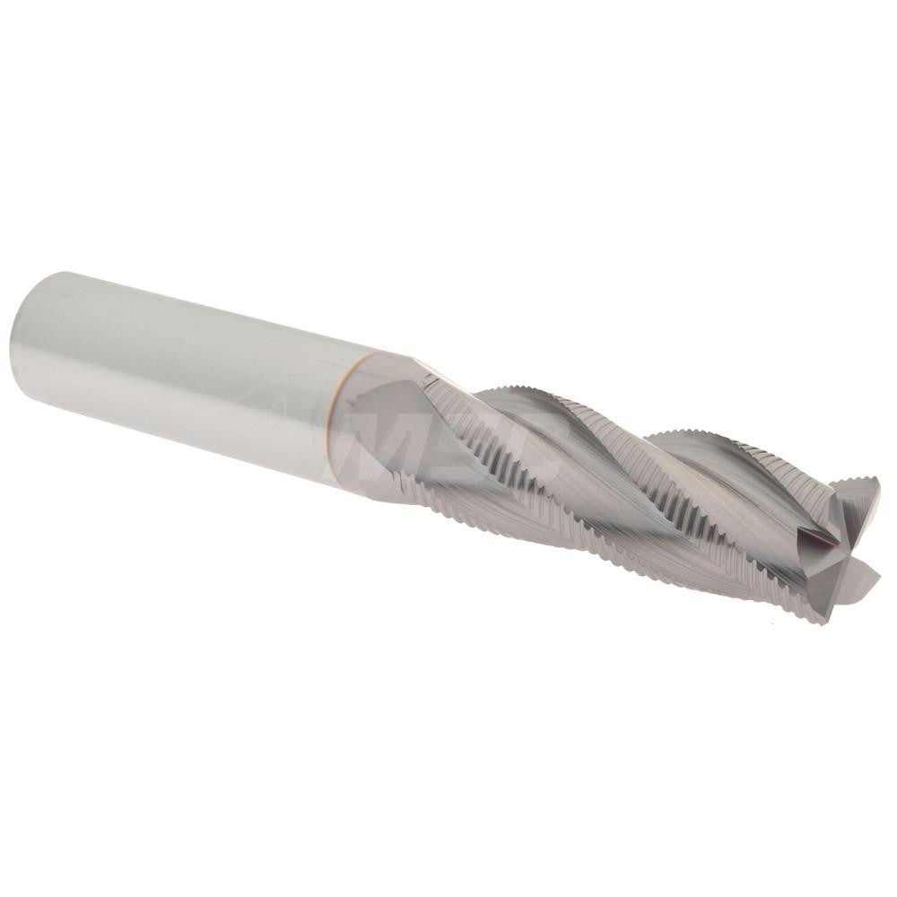 Accupro 2500112 Roughing End Mill 3/4" Dia, 4 Flutes, Single End, Solid Carbide