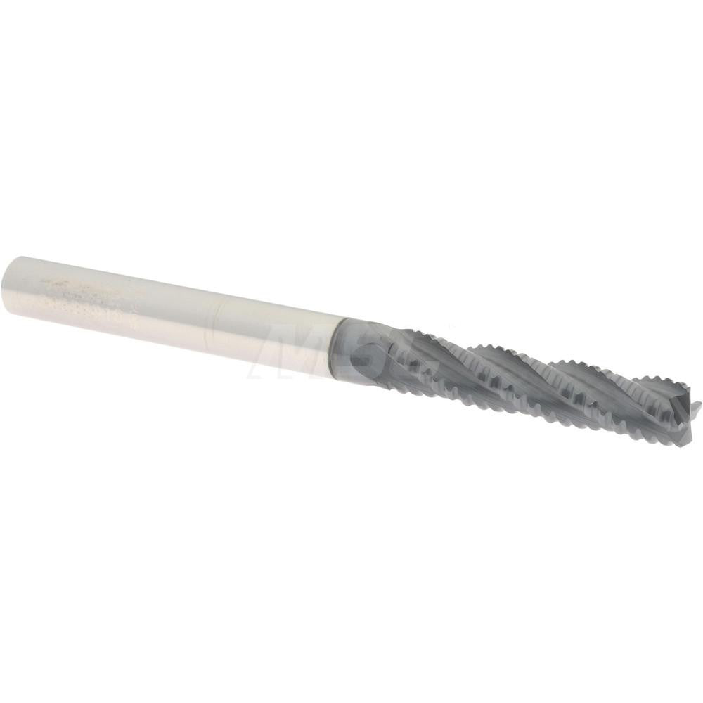 Accupro 2500069 Roughing End Mill 1/4" Dia, 4 Flutes, Single End, Solid Carbide