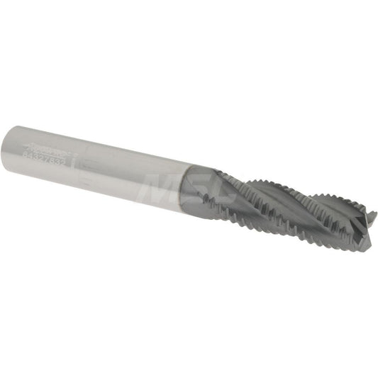 Accupro 2500037 Roughing End Mill 3/8" Dia, 4 Flutes, Single End, Solid Carbide