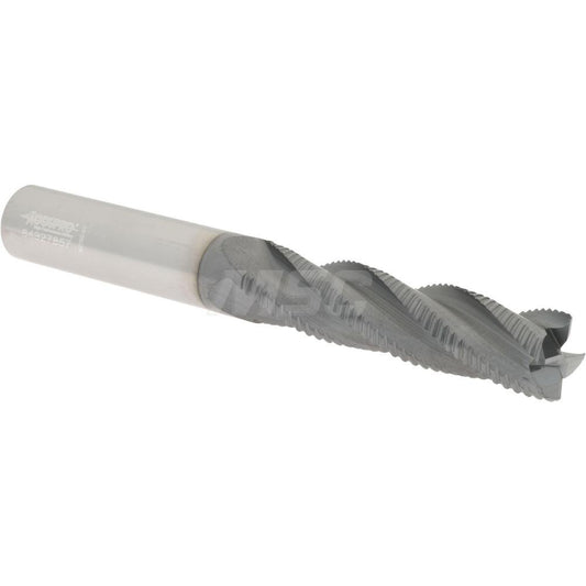 Accupro 2500027 Roughing End Mill 1/2" Dia, 4 Flutes, Single End, Solid Carbide