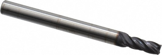 Accupro 95168389 Corner Chamfer End Mill 5/32" Dia, 3/8" LOC, 4 Flute, 0.0100" Chamfer Width, Solid Carbide