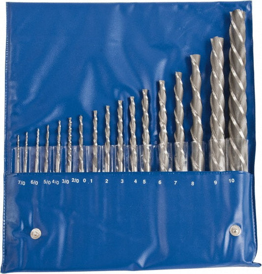 Value Collection ATR2645 #10 to #7 Pin, 0.0666 to 0.7216" Diam, 0.0497 to 0.5799" Small End, Straight Shank, Taper Pin Reamer Set