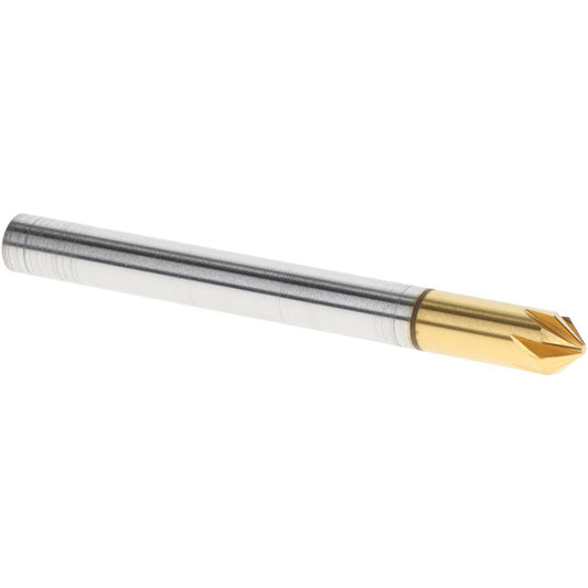 Melin Tool 18189 Countersink 3/16" Head Dia, 82.00 deg Included Angle, 6 Flute, Cobalt Steel, Right Hand Cut