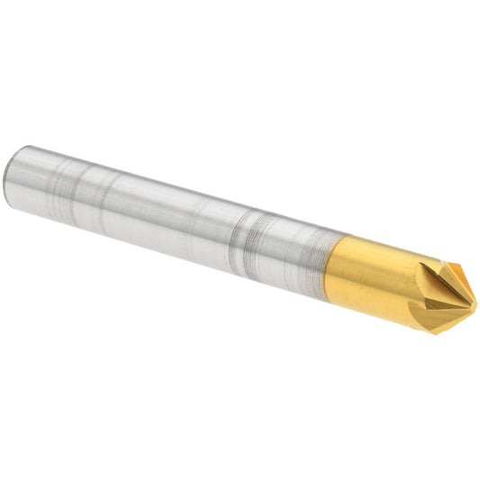 Melin Tool 18196 Countersink 1/4" Head Dia, 90.00 deg Included Angle, 6 Flute, Cobalt Steel, Right Hand Cut