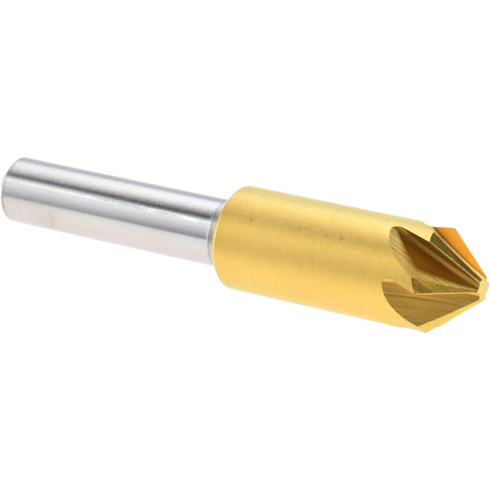 Melin Tool 18207 Countersink 3/8" Head Dia, 82.00 deg Included Angle, 6 Flute, Cobalt Steel, Right Hand Cut