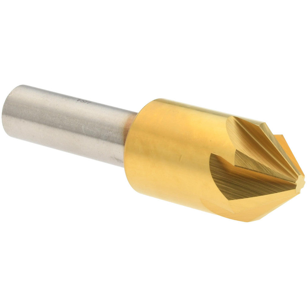Melin Tool 18219 Countersink 5/8" Head Dia, 82.00 deg Included Angle, 6 Flute, Cobalt Steel, Right Hand Cut