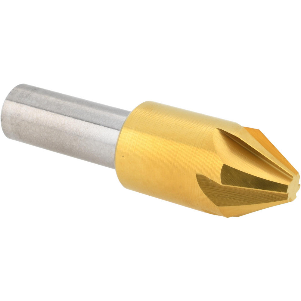 Melin Tool 18224 Countersink 3/4" Head Dia, 60.00 deg Included Angle, 6 Flute, Cobalt Steel, Right Hand Cut