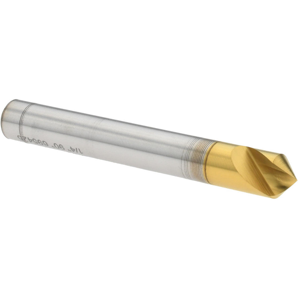 Melin Tool 18148 Countersink 1/4" Head Dia, 90.00 deg Included Angle, 1 Flute, Cobalt Steel, Right Hand Cut