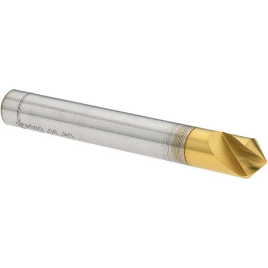 Melin Tool 18148 Countersink 1/4" Head Dia, 90.00 deg Included Angle, 1 Flute, Cobalt Steel, Right Hand Cut