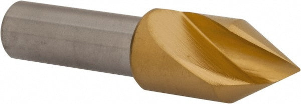 Melin Tool 18156 Countersink 1/2" Head Dia, 60.00 deg Included Angle, 1 Flute, Cobalt Steel, Right Hand Cut