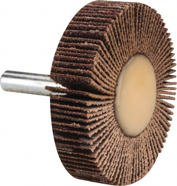 Merit Abrasives 08834131743 Mounted Flap Wheel 2" Dia, 1/2" Face Width, 60 Grit, Ceramic Alumina