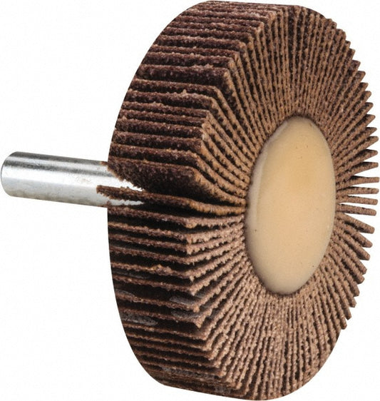 Merit Abrasives 08834131743 Mounted Flap Wheel 2" Dia, 1/2" Face Width, 60 Grit, Ceramic Alumina