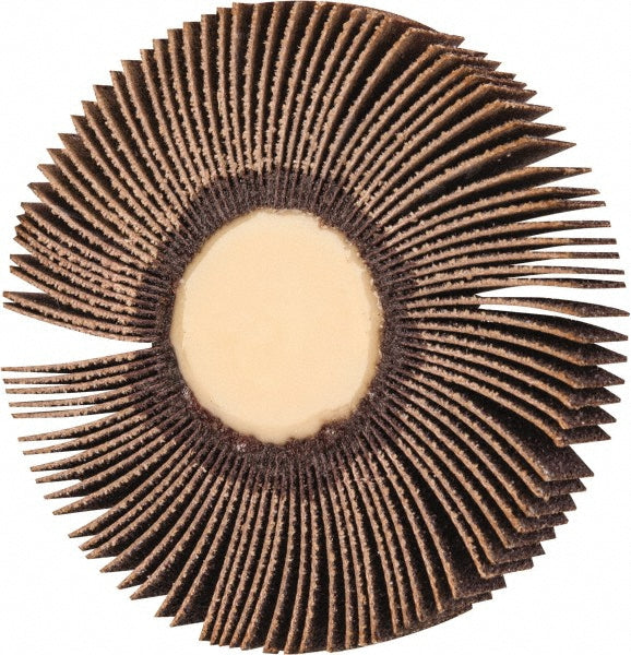 Merit Abrasives 08834131750 Mounted Flap Wheel 3" Dia, 1/2" Face Width, 60 Grit, Ceramic Alumina