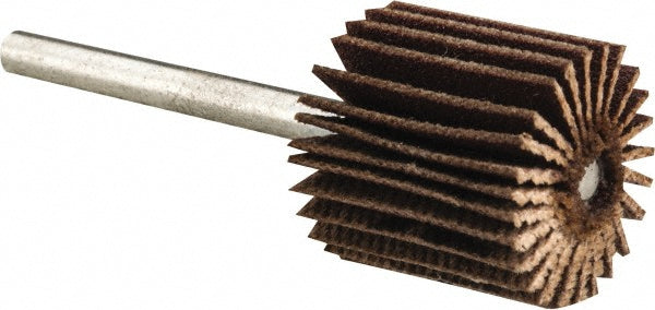 Merit Abrasives 08834137483 Mounted Flap Wheel 5/8" Dia, 5/8" Face Width, 180 Grit, Aluminum Oxide