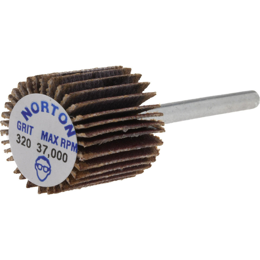 Merit Abrasives 08834137485 Mounted Flap Wheel 5/8" Dia, 5/8" Face Width, 320 Grit, Aluminum Oxide