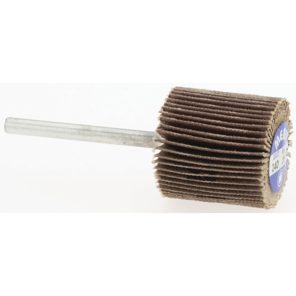 Merit Abrasives 08834137594 Mounted Flap Wheel 3/4" Dia, 3/4" Face Width, 240 Grit, Aluminum Oxide