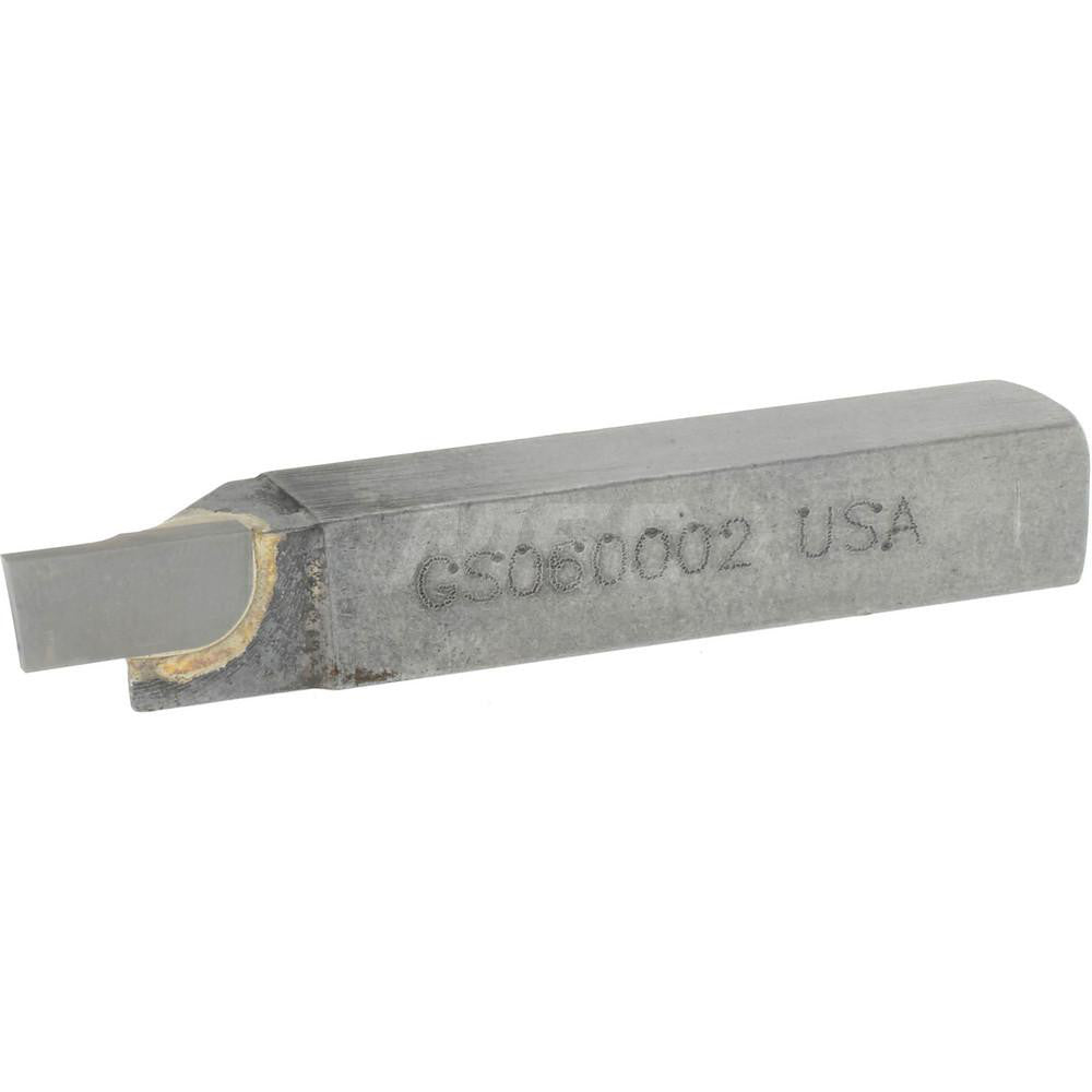Accupro ACC-GS060002 Single Point Tool Bit 3/8'' Shank Width, 3/8'' Shank Height, Micrograin Solid Carbide Tipped, Neutral, GS, Cut-Off & Grooving