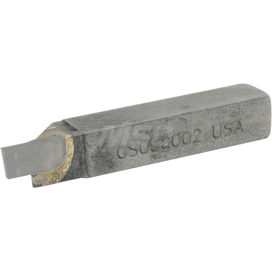 Accupro ACC-GS068002 Single Point Tool Bit 3/8'' Shank Width, 3/8'' Shank Height, Micrograin Solid Carbide Tipped, Neutral, GS, Cut-Off & Grooving