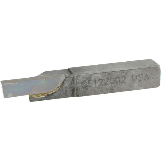 Accupro ACC-GS122002 Single Point Tool Bit 3/8'' Shank Width, 3/8'' Shank Height, Micrograin Solid Carbide Tipped, Neutral, GS, Cut-Off & Grooving