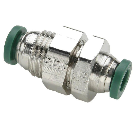 Parker 62PLPBH-4 Push-To-Connect Tube to Tube Tube Fitting Bulkhead Union, 1/4" OD