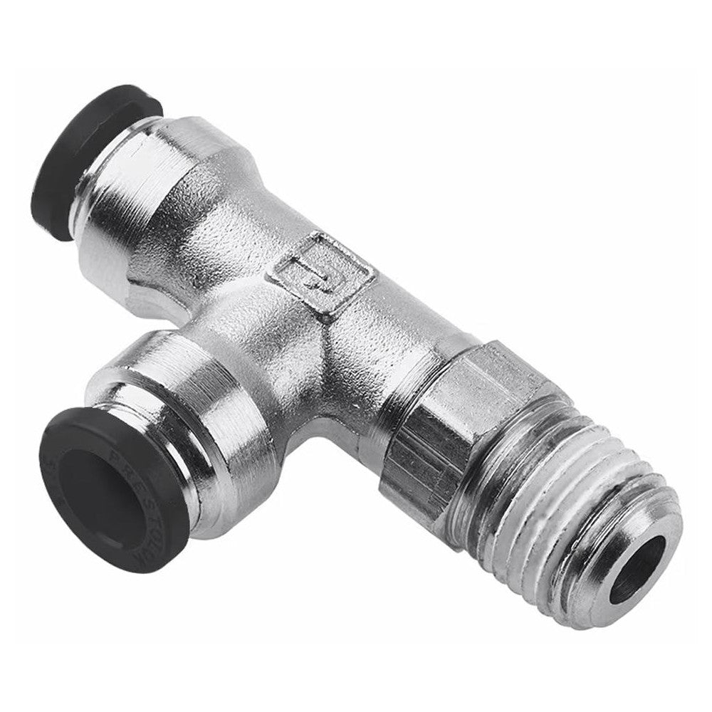 Parker W171PLP-4-4 Push-To-Connect Tube to Male & Tube to Male NPT Tube Fitting Male Run Tee, 1/4" Thread, 1/4" OD