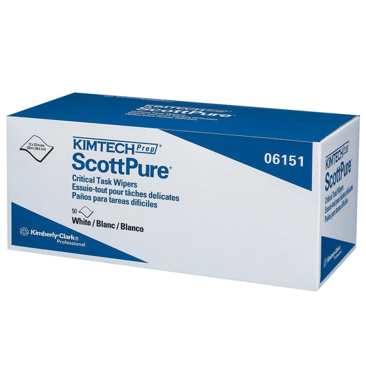 Kimtech 06151 Prep™ Scottpure™ Critical Task Wipes (06151), Carton, for Surface Preparation, White