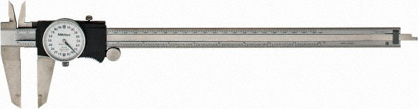 Mitutoyo 505-749 Dial Caliper 12", 0.001000" Graduation, 0.2" per Revolution, 0.0020" Accuracy, Stainless Steel Jaws