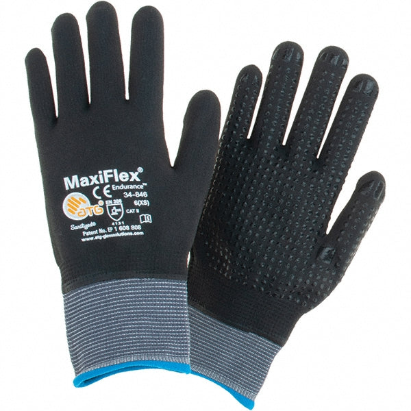 ATG 34-846/XS Work Gloves ATG 34-846, Size X-Small, Micro-Foam Nitrile-Coated Nylon, General Purpose